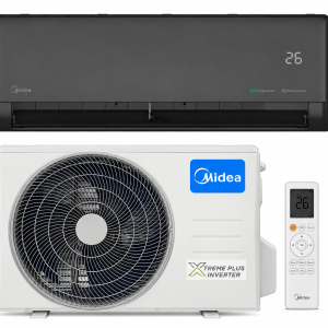 MIDEA 12000 Btu/h Wall Mounted Xtreme Plus Inverter R32 - WiFi - Black Panel