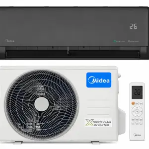 MIDEA 24000 Btu/h Wall Mounted Xtreme Plus Inverter R32 - WiFi - Black Panel